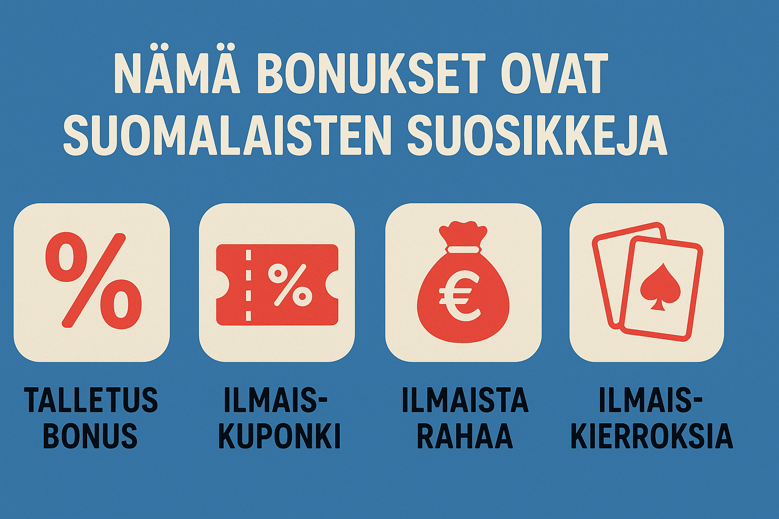 Nämä bonukset ovat suomalaisten suosikkeja